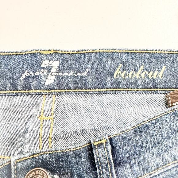 7 For All Mankind Bootcut Flare Bottom Dark Wash Denim Jeans SIze 29 - Picture 6 of 9